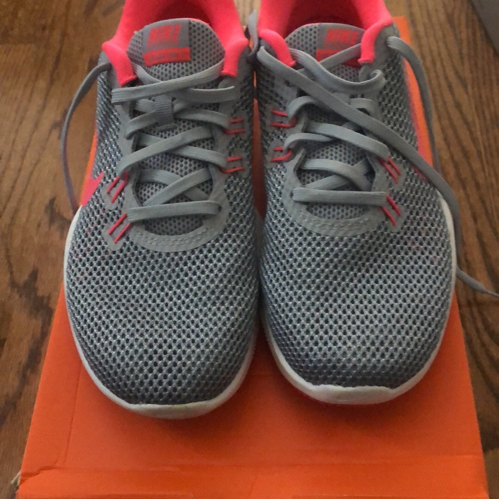 Nike Gray and Red Athletic Shoes